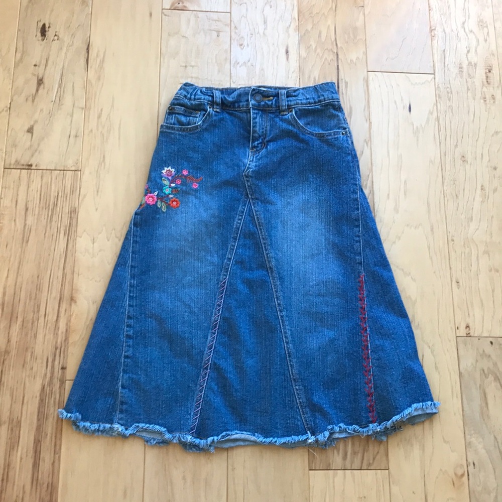 Girls denim A-line skirt